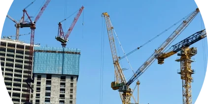 Modern methods of construction - construction site cranes