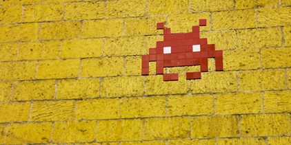 Bricks with space invader